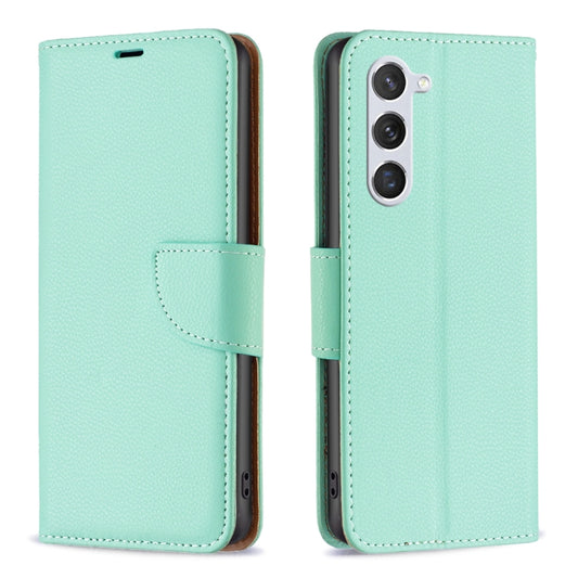 For Samsung Galaxy S25 5G Litchi Texture Pure Color Flip Leather Phone Case(Green) - Galaxy S25 5G Cases by PMC Jewellery | Online Shopping South Africa | PMC Jewellery | Buy Now Pay Later Mobicred