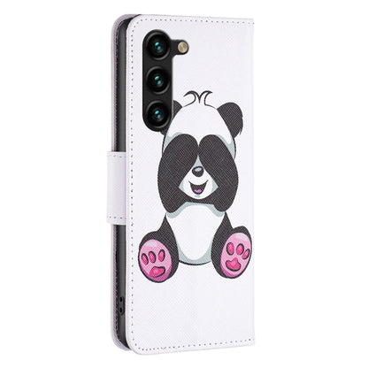 For Samsung Galaxy S25+ 5G Colored Drawing Pattern Leather Phone Case(Panda) - Galaxy S25+ 5G Tempered Glass by PMC Jewellery | Online Shopping South Africa | PMC Jewellery | Buy Now Pay Later Mobicred