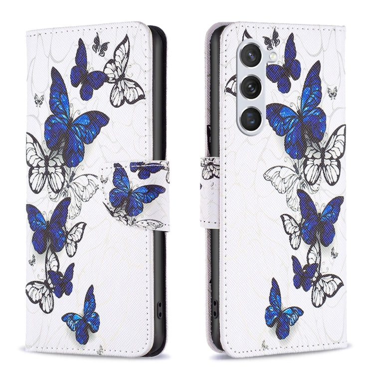 For Samsung Galaxy S25 5G Colored Drawing Pattern Leather Phone Case(Butterflies) - Galaxy S25 5G Cases by PMC Jewellery | Online Shopping South Africa | PMC Jewellery | Buy Now Pay Later Mobicred