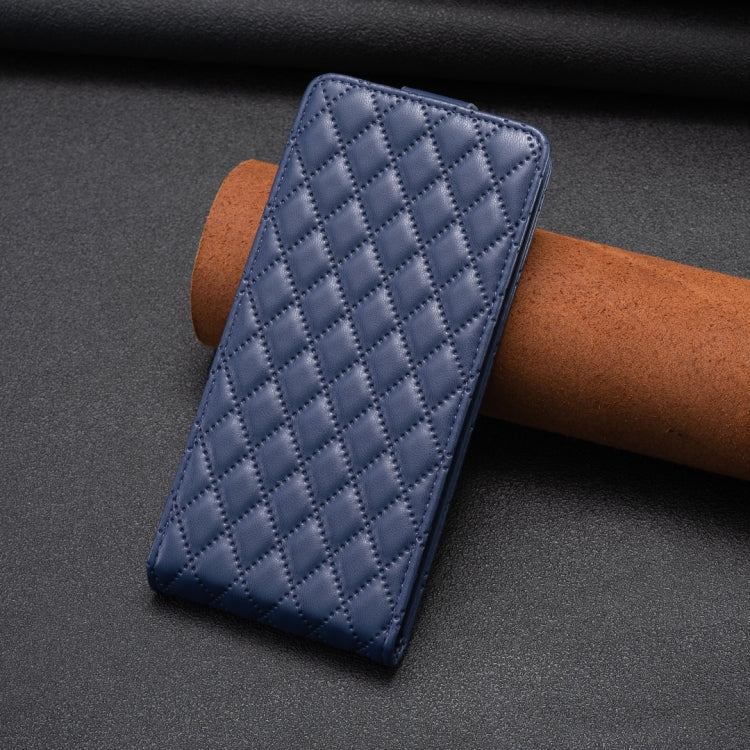 For Samsung Galaxy S25+ 5G Diamond Lattice Vertical Flip Leather Phone Case(Blue) - Galaxy S25+ 5G Cases by PMC Jewellery | Online Shopping South Africa | PMC Jewellery | Buy Now Pay Later Mobicred