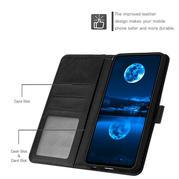 For Samsung Galaxy S25+ / S24+ 5G Solid Calf Texture Flip Leather Phone Case(Black) - Galaxy S25+ 5G Cases by PMC TechLife | Online Shopping South Africa | PMC TechLife | Buy Now Pay Later Mobicred