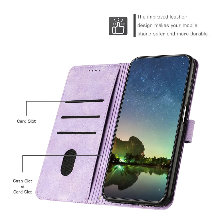 For Samsung Galaxy S25 Ultra 5G Dream Triangle Leather Phone Case with Long Lanyard(Purple) - Galaxy S25 Ultra 5G Cases by PMC Jewellery | Online Shopping South Africa | PMC Jewellery | Buy Now Pay Later Mobicred