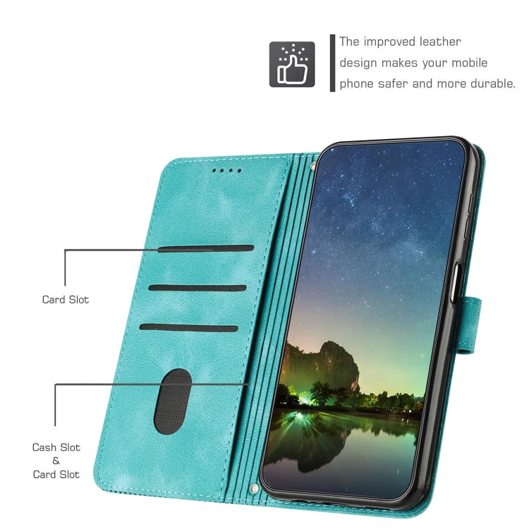 For Samsung Galaxy S25 / S24 5G Dream Triangle Leather Phone Case with Lanyard(Green) - free shipping - PMC Jewellery - Order now!