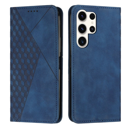 For Samsung Galaxy S25 Ultra 5G Diamond Splicing Skin Feel Magnetic Leather Phone Case(Blue) - Galaxy S25 Ultra 5G Cases by PMC Jewellery | Online Shopping South Africa | PMC Jewellery | Buy Now Pay Later Mobicred