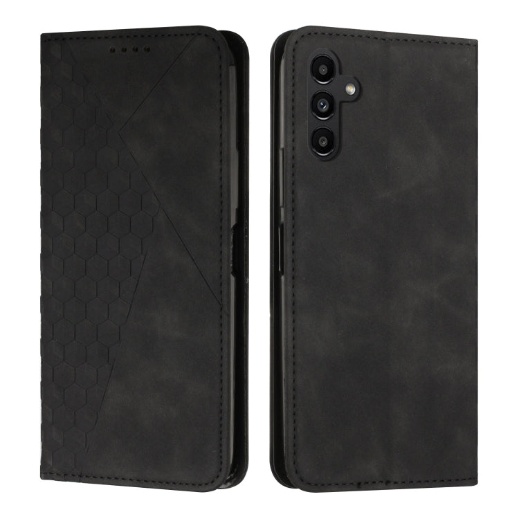 For Samsung Galaxy S25 / S24 5G Diamond Splicing Skin Feel Magnetic Leather Phone Case(Black) - Galaxy S25 5G Cases by PMC Jewellery | Online Shopping South Africa | PMC Jewellery | Buy Now Pay Later Mobicred