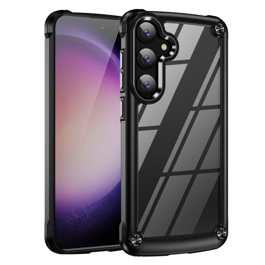 For Samsung Galaxy S25+ 5G TPU + PC Lens Protection Phone Case(Black) - Galaxy S25+ 5G Cases by PMC Jewellery | Online Shopping South Africa | PMC Jewellery | Buy Now Pay Later Mobicred