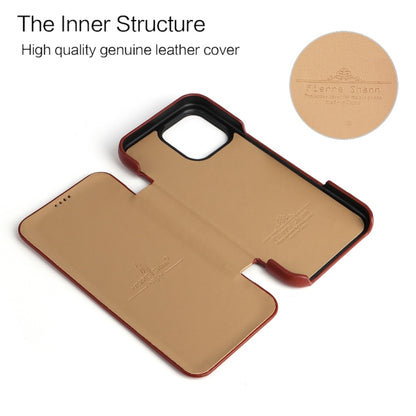 For iPhone 16 Pro Fierre Shann Top Layer Cowhide Business Magnetic Leather Phone Case(Brown) - iPhone 16 Pro Cases by FIERRE SHANN | Online Shopping South Africa | PMC Jewellery | Buy Now Pay Later Mobicred