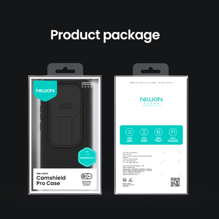 For Redmi Note 14 Pro 5G NILLKIN CamShield Pro PC Phone Case(Black) - Note 14 Pro Cases by NILLKIN | Online Shopping South Africa | PMC Jewellery | Buy Now Pay Later Mobicred