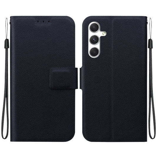 For Samsung Galaxy S25 5G Ultra-thin Voltage Magnetic Buckle Leather Phone Case(Black) - Galaxy S25 5G Cases by PMC Jewellery | Online Shopping South Africa | PMC Jewellery | Buy Now Pay Later Mobicred