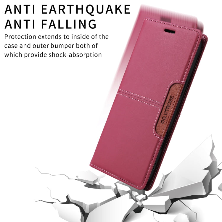 For iPhone 16 Pro GQUTROBE G01 RFID Anti-theft Leather Phone Case(Red) - iPhone 16 Pro Cases by GQUTROBE | Online Shopping South Africa | PMC Jewellery | Buy Now Pay Later Mobicred