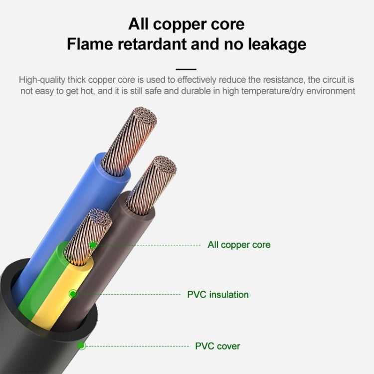 US Plug Computer PC Power Cord 3 Pin Cable, Length:3m(Black) - Power Cord by PMC TechLife | Online Shopping South Africa | PMC TechLife | Buy Now Pay Later Mobicred