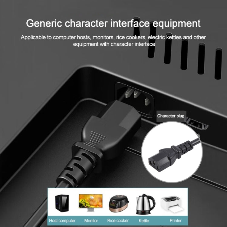 EU Plug Computer PC Power Cord 3 Pin Cable, Length:3m(Black) - free shipping - PMC TechLife - Order now!