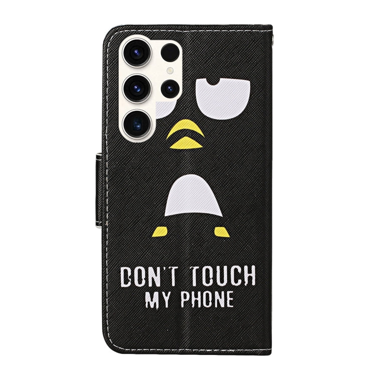 For Samsung Galaxy S25 Ultra 5G Colored Drawing Pattern Leather Phone Case(Penguin) - Galaxy S25 Ultra 5G Cases by PMC Jewellery | Online Shopping South Africa | PMC Jewellery | Buy Now Pay Later Mobicred