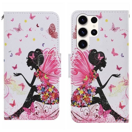 For Samsung Galaxy S25 Ultra 5G Colored Drawing Pattern Leather Phone Case(Dancing Girl) - Galaxy S25 Ultra 5G Cases by PMC Jewellery | Online Shopping South Africa | PMC Jewellery | Buy Now Pay Later Mobicred