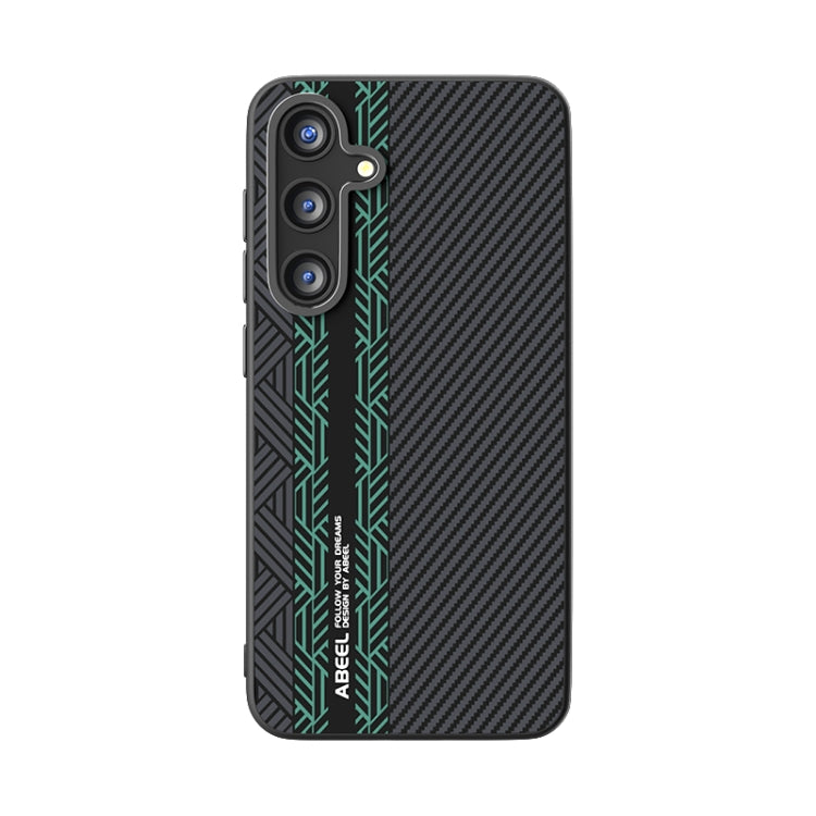 For Samsung Galaxy S25 5G ABEEL 6D Micro Relief MagSafe Magnetic Phone Case(Green) - Galaxy S25 5G Cases by PMC Jewellery | Online Shopping South Africa | PMC Jewellery | Buy Now Pay Later Mobicred