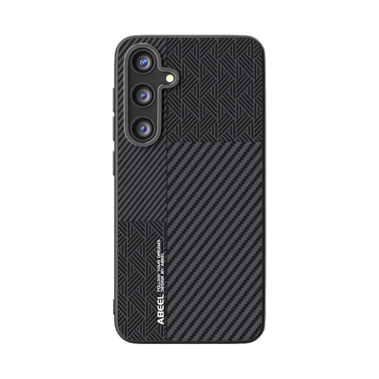 For Samsung Galaxy S25+ 5G ABEEL 6D Micro Relief MagSafe Magnetic Phone Case(Carbon Fiber Black) - Galaxy S25+ 5G Cases by PMC Jewellery | Online Shopping South Africa | PMC Jewellery | Buy Now Pay Later Mobicred