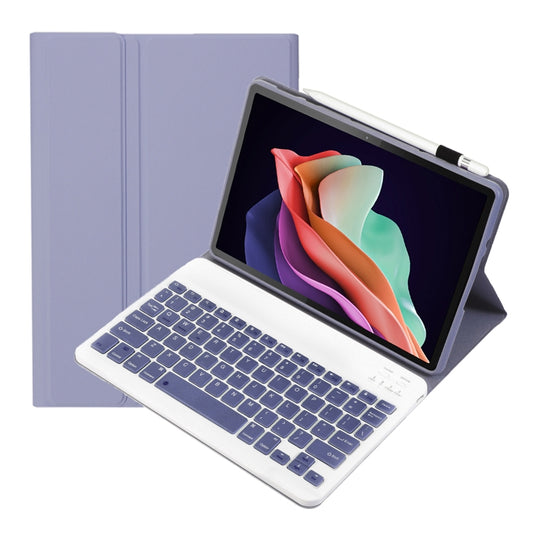 For Huawei MatePad SE 10.4 AH13 Ultra-thin Detachable Bluetooth Keyboard Leather Tablet Case(Lavender White) - Others Keyboard by PMC Jewellery | Online Shopping South Africa | PMC Jewellery | Buy Now Pay Later Mobicred