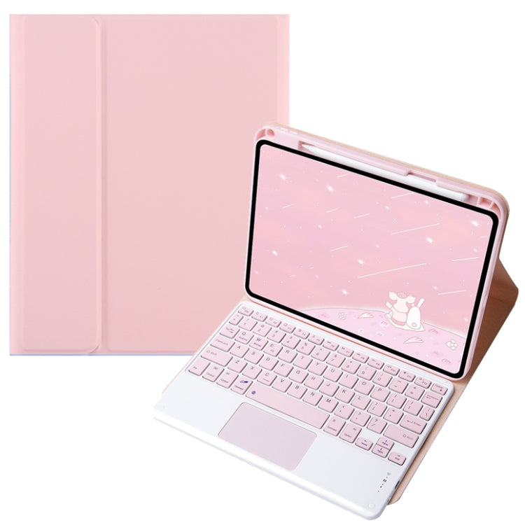 For Infinix Xpad 11 inch Candy Color Square Keys Bluetooth Keyboard Leather Case with Touchpad(Pink) - Others Keyboard by PMC Jewellery | Online Shopping South Africa | PMC Jewellery | Buy Now Pay Later Mobicred