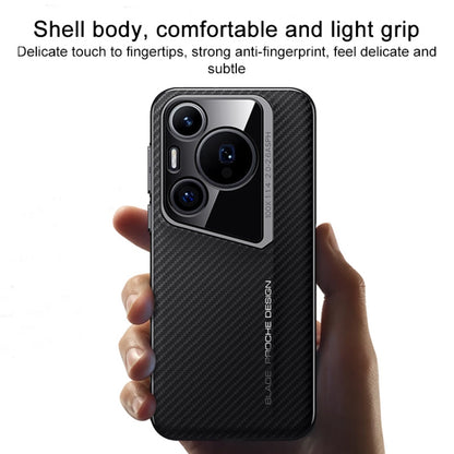 For Huawei Pura 70 Pro Carbon Fiber Texture PC Phone Case(White) - Huawei Cases by PMC Jewellery | Online Shopping South Africa | PMC Jewellery | Buy Now Pay Later Mobicred