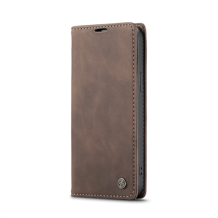 For iPhone 12 / 12 Pro CaseMe-013 Multifunctional Retro Frosted Horizontal Flip Leather Case with Card Slot & Holder & Wallet(Coffee) - iPhone 12 / 12 Pro Cases by CaseMe | Online Shopping South Africa | PMC Jewellery | Buy Now Pay Later Mobicred