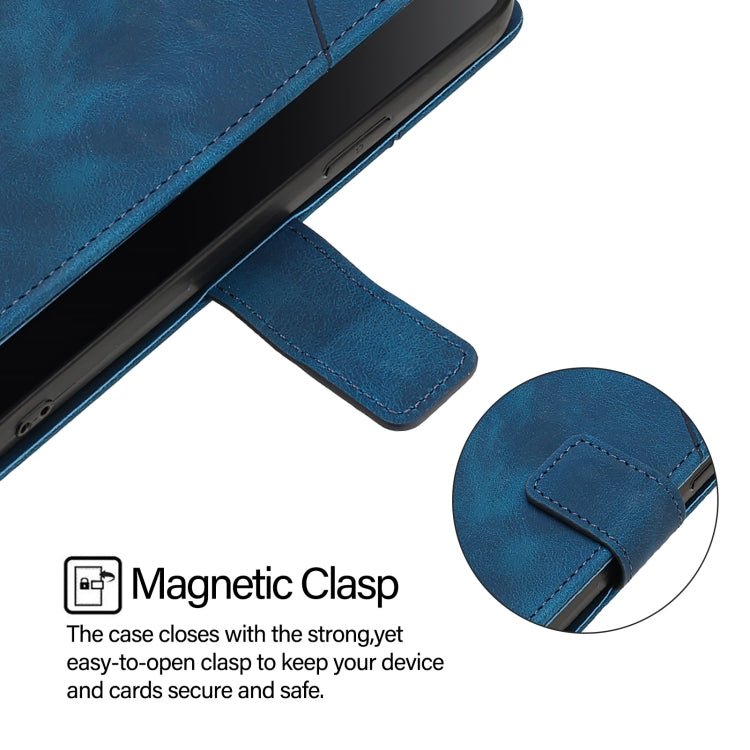 For Doogee N55 Plus Skin-feel Embossed Leather Phone Case(Blue) - Doogee Cases by PMC TechLife | Online Shopping South Africa | PMC TechLife | Buy Now Pay Later Mobicred