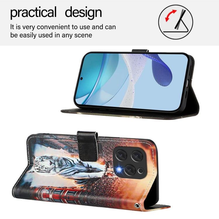 For Doogee N55 Plus Colored Drawing Pattern Plain Weave Leather Phone Case(Cats And Tigers) - free shipping - PMC TechLife - Order now!