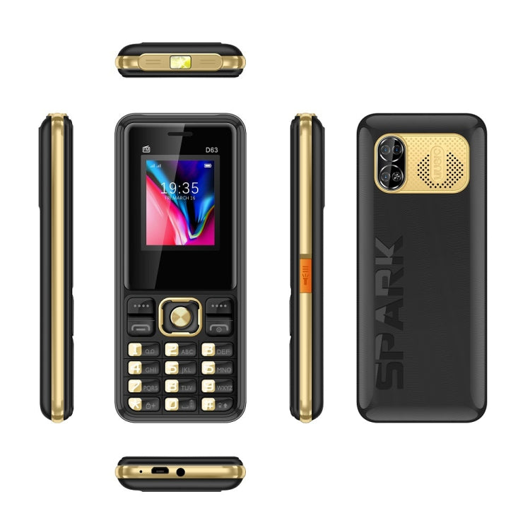 D63 Elder Keypad Phone, 1.77 inch, 3600mAh, SOS, FM, Dual SIM, GSM, Plug:US Plug(Black) - Others by PMC Jewellery | Online Shopping South Africa | PMC Jewellery | Buy Now Pay Later Mobicred