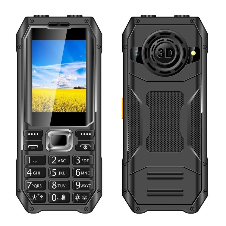 Q6000 Elder Keypad Phone, 2.4 inch, 6800mAh, Dual Flashlights, 21 Keys, SOS, FM, Dual SIM, GSM, Plug:UK Plug(Black) - Others by PMC Jewellery | Online Shopping South Africa | PMC Jewellery | Buy Now Pay Later Mobicred