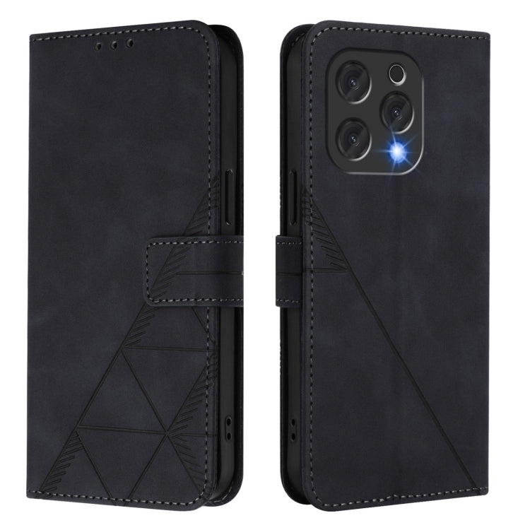 For Doogee N55 Plus Crossbody 3D Embossed Flip Leather Phone Case(Black) - Doogee Cases by PMC TechLife | Online Shopping South Africa | PMC TechLife | Buy Now Pay Later Mobicred
