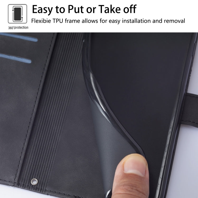 For Doogee N55 Plus Crossbody 3D Embossed Flip Leather Phone Case(Black) - Doogee Cases by PMC TechLife | Online Shopping South Africa | PMC TechLife | Buy Now Pay Later Mobicred