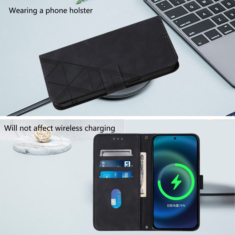 For Doogee N55 Plus Crossbody 3D Embossed Flip Leather Phone Case(Black) - Doogee Cases by PMC TechLife | Online Shopping South Africa | PMC TechLife | Buy Now Pay Later Mobicred