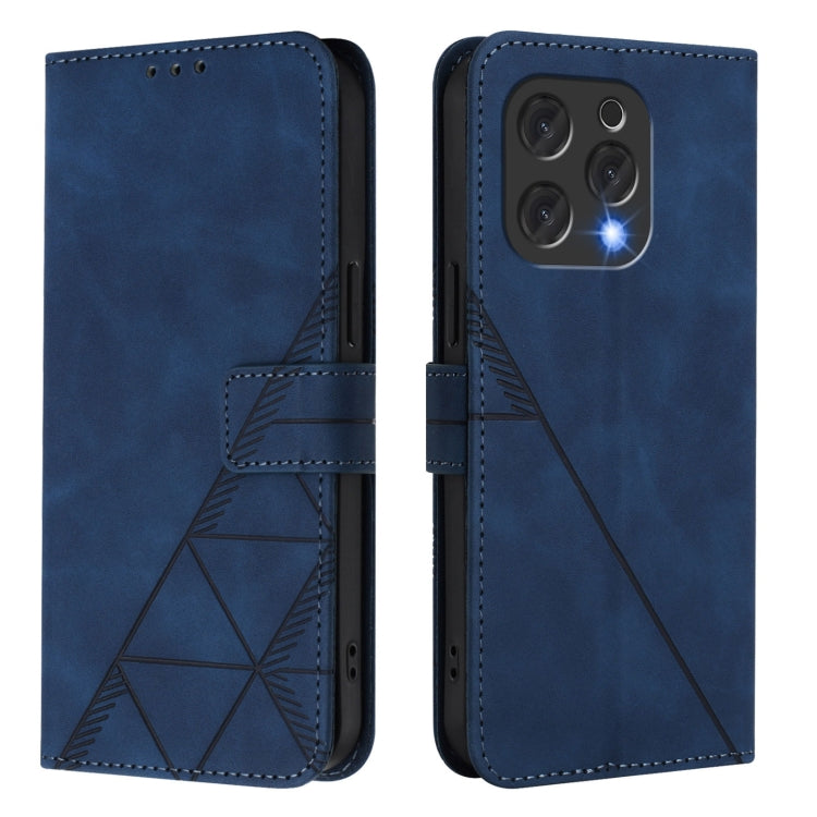 For Doogee N55 Plus Crossbody 3D Embossed Flip Leather Phone Case(Blue) - Doogee Cases by PMC TechLife | Online Shopping South Africa | PMC TechLife | Buy Now Pay Later Mobicred