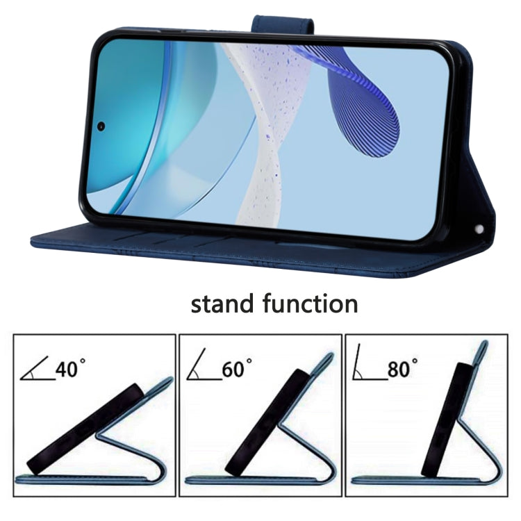 For Doogee N55 Plus Crossbody 3D Embossed Flip Leather Phone Case(Blue) - Doogee Cases by PMC TechLife | Online Shopping South Africa | PMC TechLife | Buy Now Pay Later Mobicred