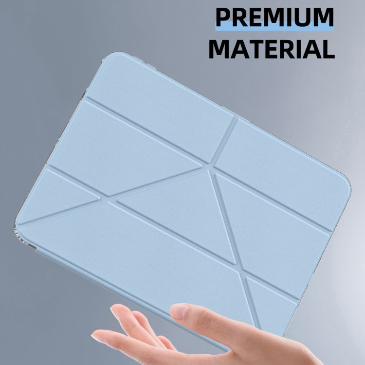 For iPad 2025 / 2022 mutural Y-Shape Deformation Leather Tablet Case(Navy Blue) - free shipping - PMc TechLife - Order now!