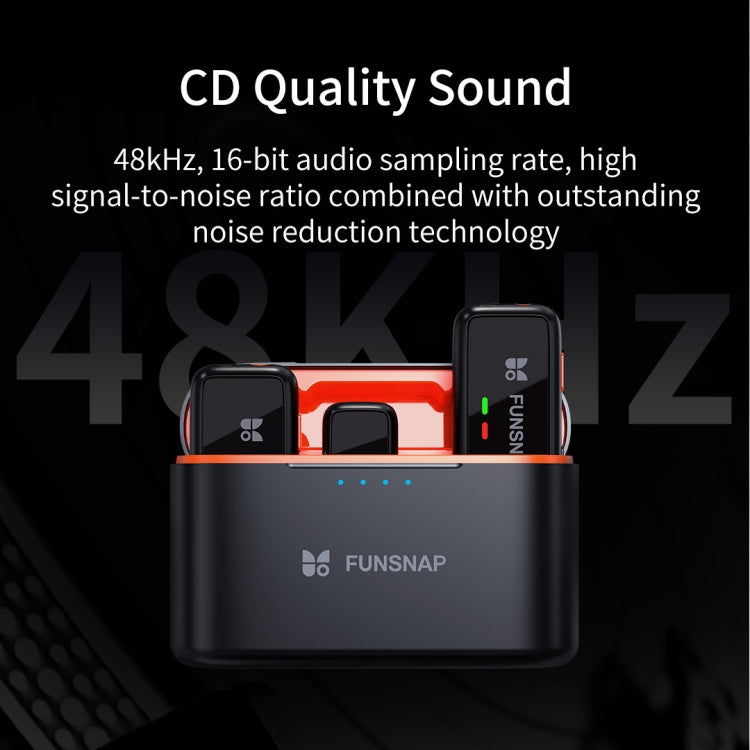 FUNSNAP S6 Lavalier Wireless Microphone, 8 Pin RX + 1 TX - Microphone by FUNSNAP | Online Shopping South Africa | PMC TechLife | Buy Now Pay Later Mobicred