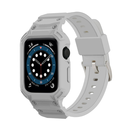 For Apple Watch Series 10 46mm Armor TPU Case Integrated Watch Band(Light Grey) - Watch Cases by PMC Jewellery | Online Shopping South Africa | PMC Jewellery | Buy Now Pay Later Mobicred