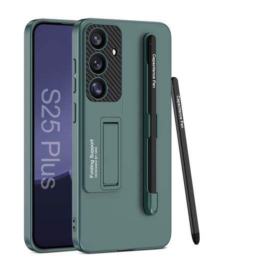 For Samsung Galaxy S25+ 5G GKK Ultra-thin Holder Phone Case with Pen Slots & Stylus Pen(Green) - Galaxy S25+ 5G Cases by GKK | Online Shopping South Africa | PMC Jewellery | Buy Now Pay Later Mobicred