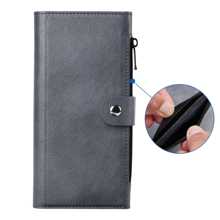 For iPhone 16 Pro Max ViLi GVS-C Series MagSafe Magnetic RFID Leather Flip Phone Case(Grey) - free shipping - PMC Jewellery - Order now!