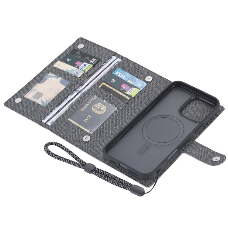 For iPhone 16 Pro Max ViLi GBS Series MagSafe Magnetic RFID Leather Flip Phone Case(Black) - iPhone 16 Pro Max Cases by ViLi | Online Shopping South Africa | PMC Jewellery | Buy Now Pay Later Mobicred