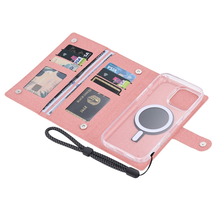 For iPhone 16 ViLi GBS-C Series MagSafe Magnetic RFID Leather Flip Phone Case(Pink) - iPhone 16 Cases by ViLi | Online Shopping South Africa | PMC Jewellery | Buy Now Pay Later Mobicred