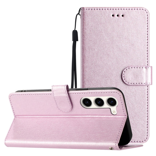 For Samsung Galaxy S25 5G Silk Texture Horizontal Flip Leather Phone Case(Rose Pink) - Galaxy S25 5G Cases by PMC Jewellery | Online Shopping South Africa | PMC Jewellery | Buy Now Pay Later Mobicred