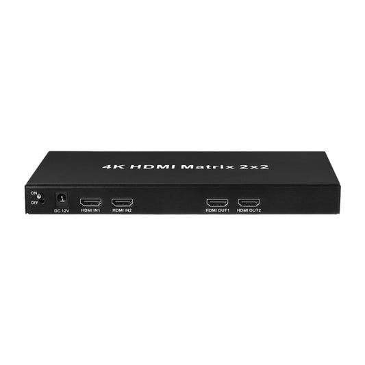 Measy MT4322 4K 30Hz 2 In 2 Out HDMI Matrix Switch Support Seamless Switching, UK Plug(Black) - Switch by Measy | Online Shopping South Africa | PMC Jewellery | Buy Now Pay Later Mobicred