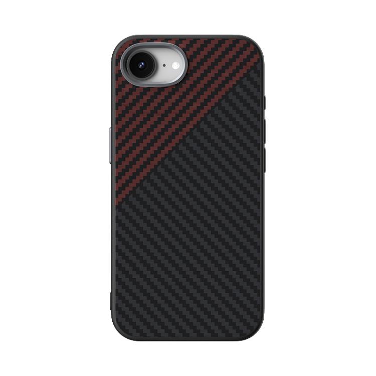 For iPhone 16e ABEEL C Carbon Fiber Series 6D Micro Relief MagSafe Phone Case(Black Red) - iPhone 16e Cases by PMC TechLife | Online Shopping South Africa | PMC TechLife | Buy Now Pay Later Mobicred