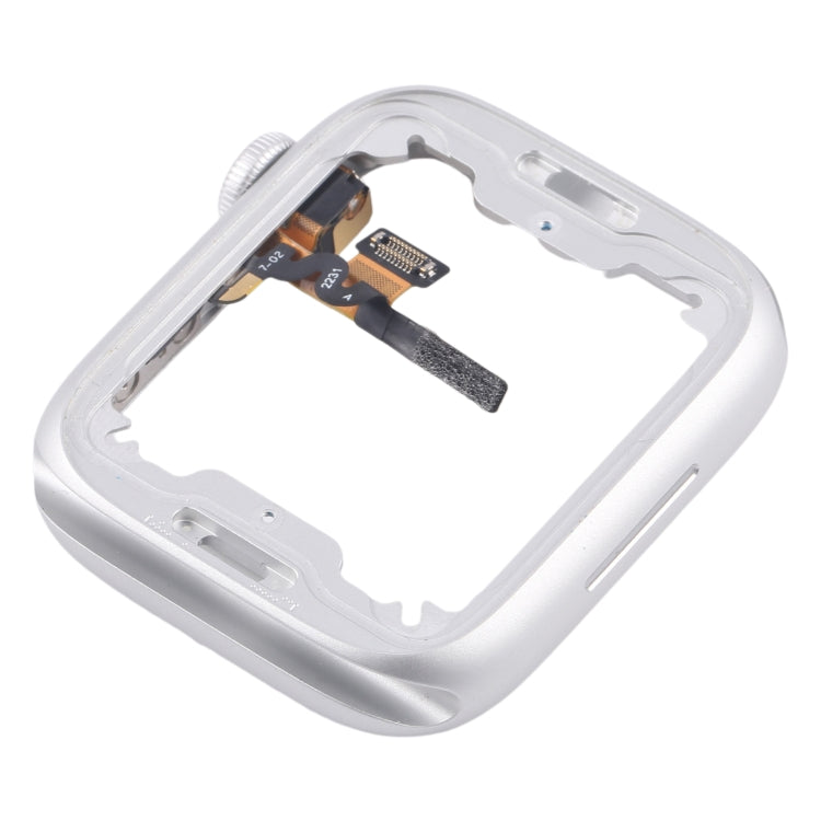 For Apple Watch Series  8 / 9 45MM LTE Aluminium Alloy Middle Frame Bezel Plate with Crown Spin Axis Flex Cable(Silver) - Middle Frame by PMC Jewellery | Online Shopping South Africa | PMC Jewellery | Buy Now Pay Later Mobicred