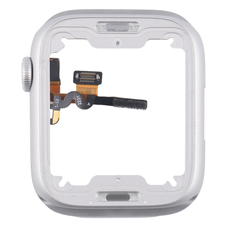 For Apple Watch Series  8 / 9 41MM GPS Aluminium Alloy Middle Frame Bezel Plate with Crown Spin Axis Flex Cable(Silver) - Middle Frame by PMC Jewellery | Online Shopping South Africa | PMC Jewellery | Buy Now Pay Later Mobicred