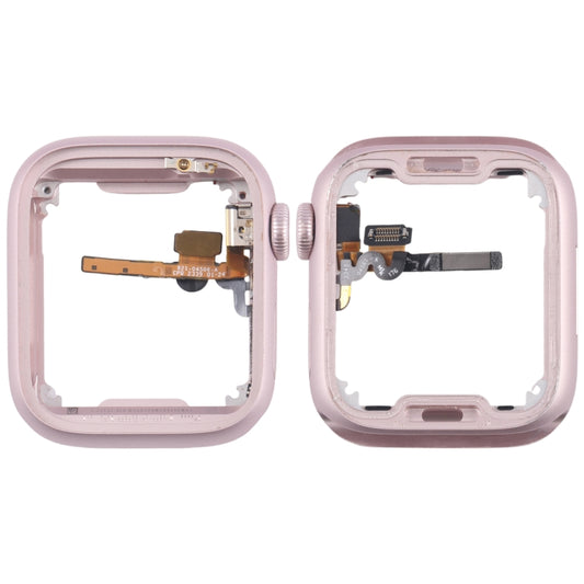 For Apple Watch Series 9 45MM GPS Aluminium Alloy Middle Frame Bezel Plate with Crown Spin Axis Flex Cable(Pink) - Middle Frame by PMC Jewellery | Online Shopping South Africa | PMC Jewellery | Buy Now Pay Later Mobicred