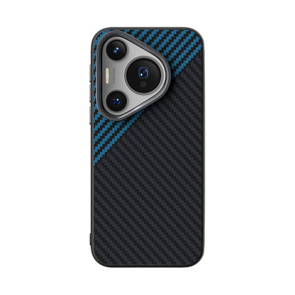 For Huawei Pura 70 Pro / 70 Pro+ ABEEL C Carbon Fiber Series 6D Micro Relief MagSafe Phone Case(Black Blue) - Huawei Cases by PMC Jewellery | Online Shopping South Africa | PMC Jewellery | Buy Now Pay Later Mobicred