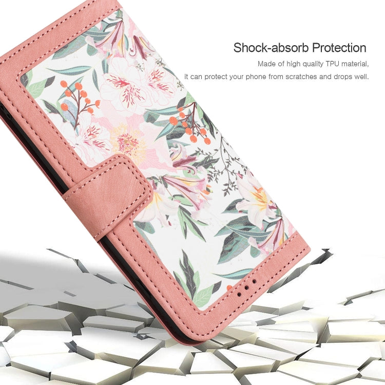 For Samsung Galaxy S25 Ultra 5G Floral Pattern Leather Phone Case with Lanyard(Pink) - Galaxy S25 Ultra 5G Cases by PMC Jewellery | Online Shopping South Africa | PMC Jewellery | Buy Now Pay Later Mobicred