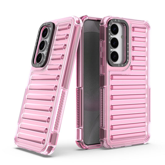 For Samsung Galaxy S25+ 5G High Transparency TPU Hybrid PC Airbag Phone Case(Pink) - Galaxy S25+ 5G Cases by PMC Jewellery | Online Shopping South Africa | PMC Jewellery | Buy Now Pay Later Mobicred