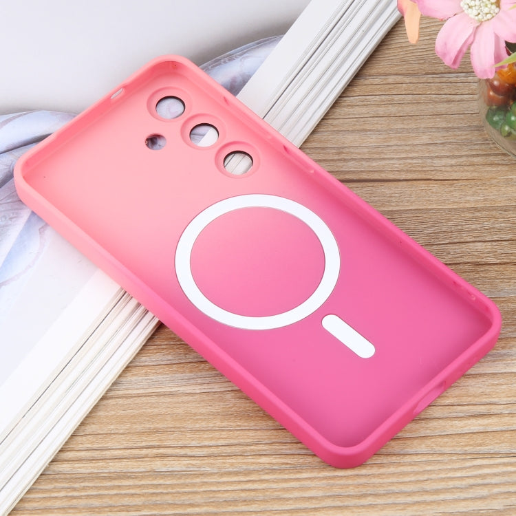 For Samsung Galaxy S25 5G Liquid TPU Silicone Gradient MagSafe Phone Case(Pink Red) - Galaxy S25 5G Cases by PMC Jewellery | Online Shopping South Africa | PMC Jewellery | Buy Now Pay Later Mobicred